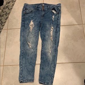 Refuge+ Acid Wash Distressed Jeans